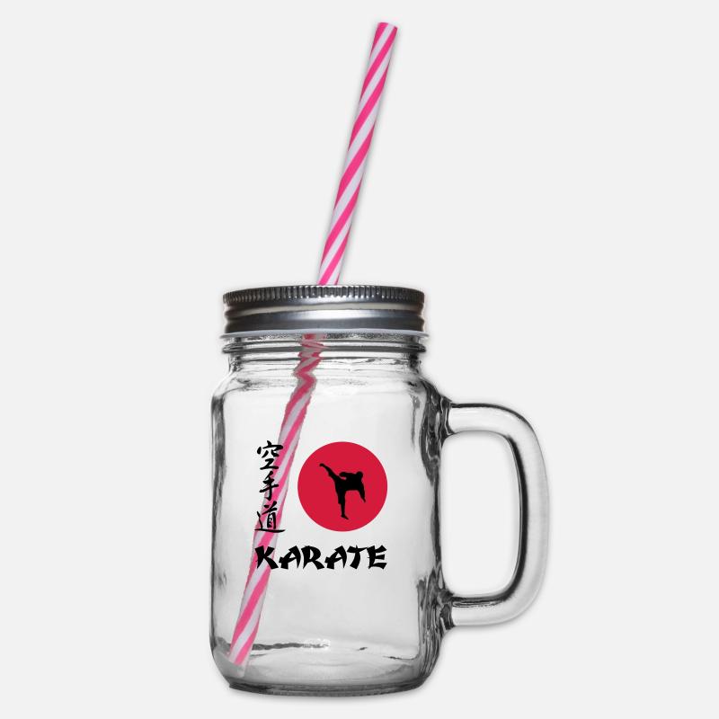 Karate - Henkelglas mit Schraubdeckel - Klar