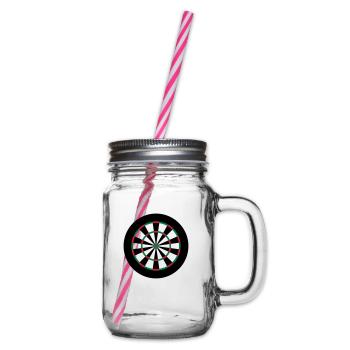 Dart Board - Glass jar with handle and screw cap - clear - Right