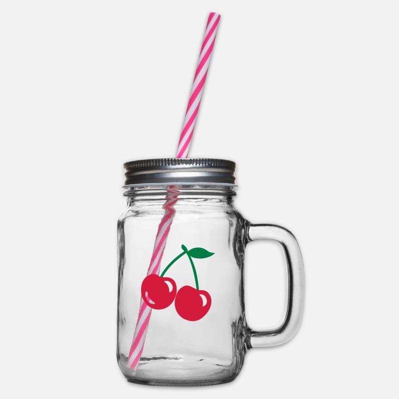 cerises - Bocal à boisson - transparent