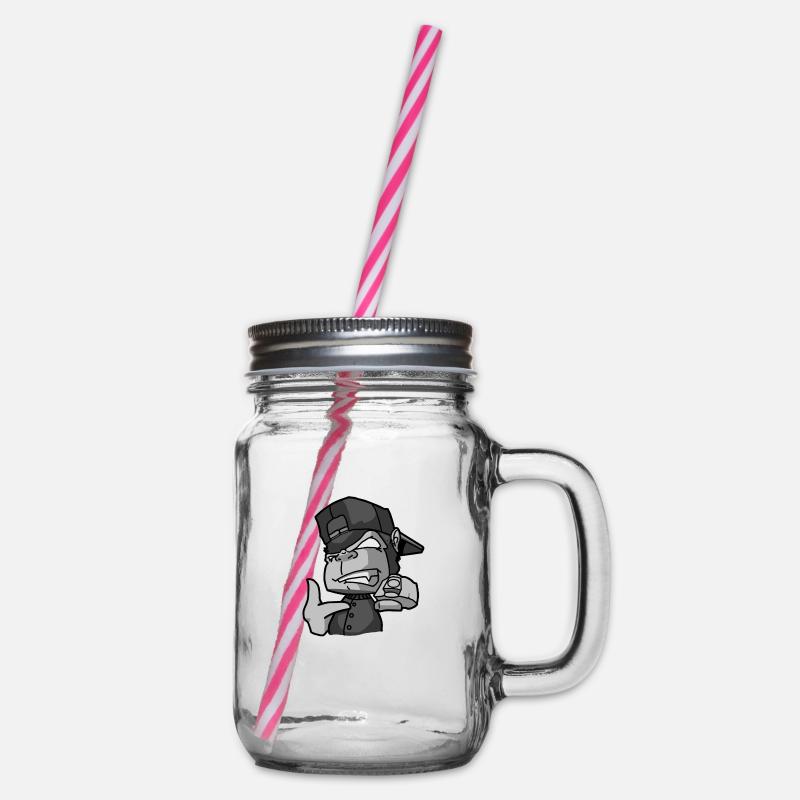 Monkey - Henkelglas mit Schraubdeckel - Klar