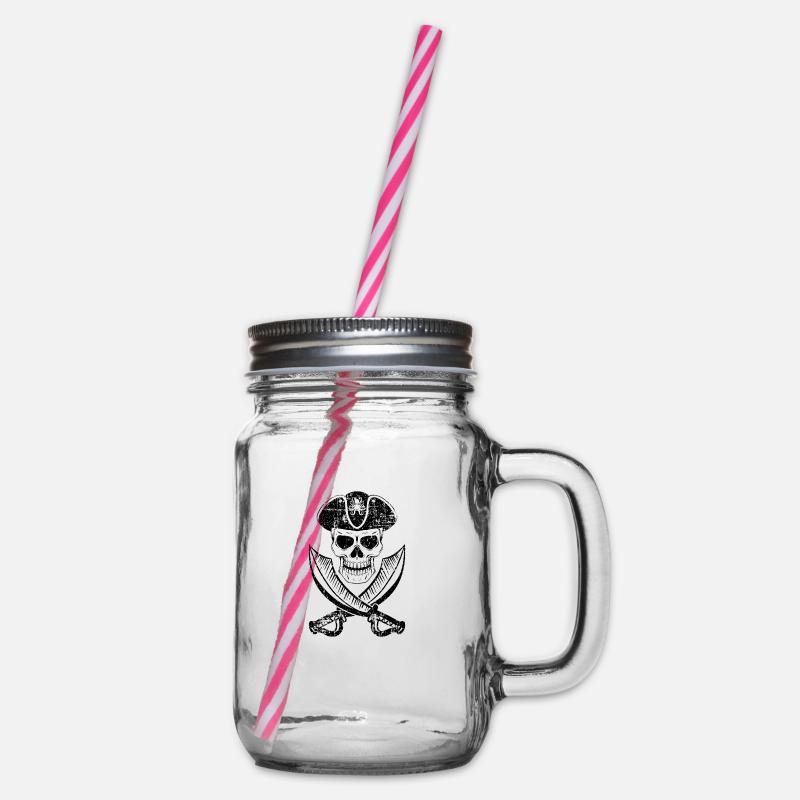 Crâne de pirate pirate cadeau Saebel - Bocal à boisson - transparent