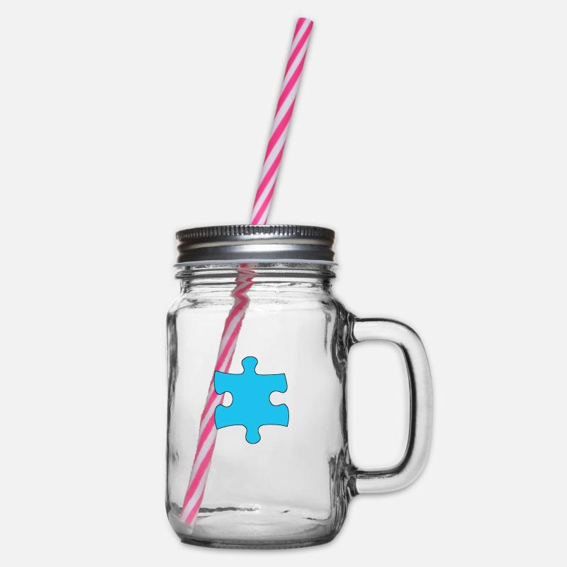 Pièce de puzzle - Bocal à boisson - transparent