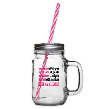Ma belle-mère est belle - Henkelglas mit Schraubdeckel - Klar - Rechts