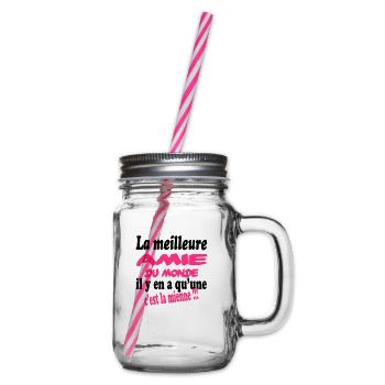 La meilleure amie du monde c'est la mienne !! - Bocal à boisson - transparent - Droite