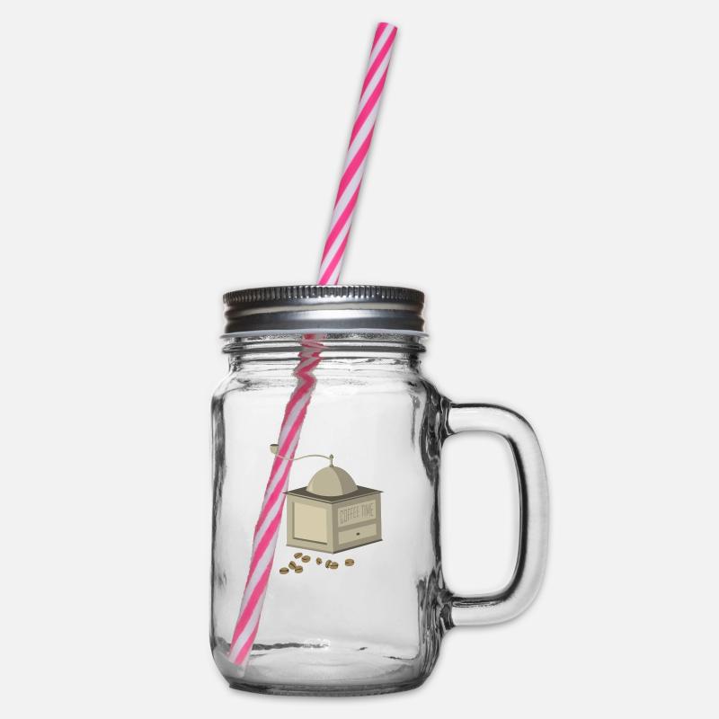 Kaffeezeit - Henkelglas mit Schraubdeckel - Klar