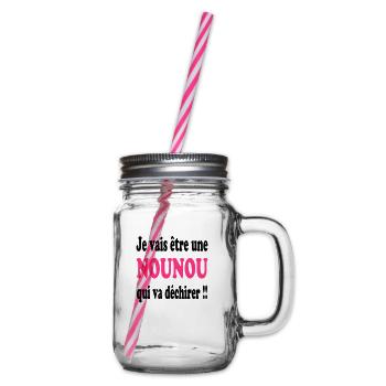 Je vais être une nounou qui va déchirer !!! - Bocal à boisson - transparent - Droite