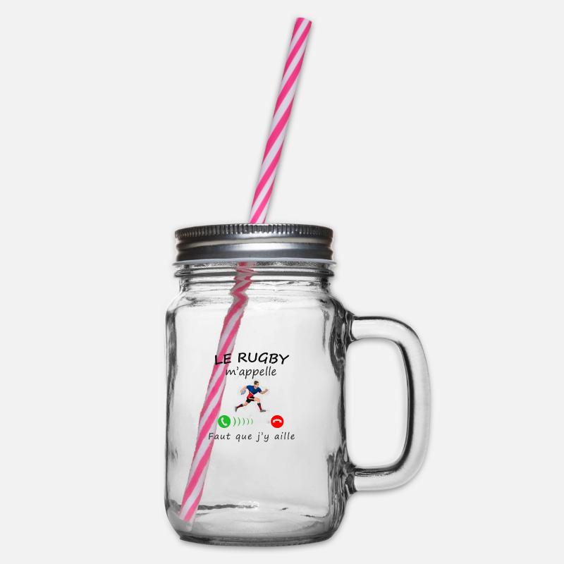 Le rugby m'appelle - Bocal à boisson - transparent
