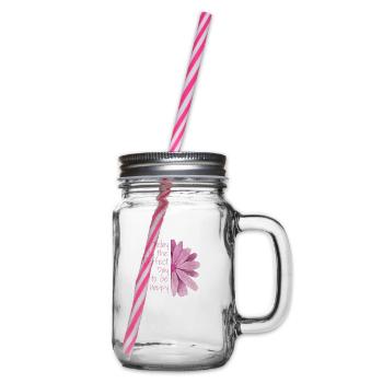 Blume - Henkelglas mit Schraubdeckel - Klar - Rechts