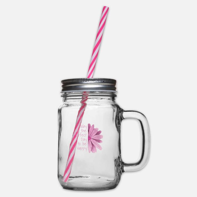 fleur - Bocal à boisson - transparent