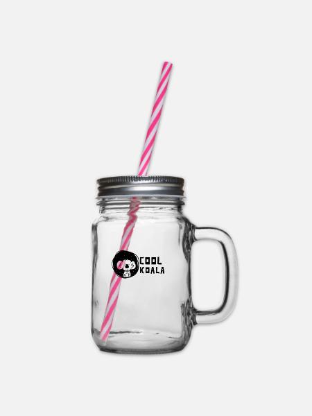 Koala Cool Koala Geschenk - Henkelglas mit Schraubdeckel - Klar