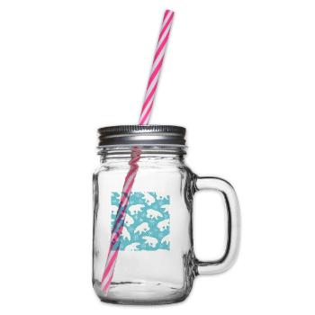 Icebear - Glass jar with handle and screw cap - clear - Right