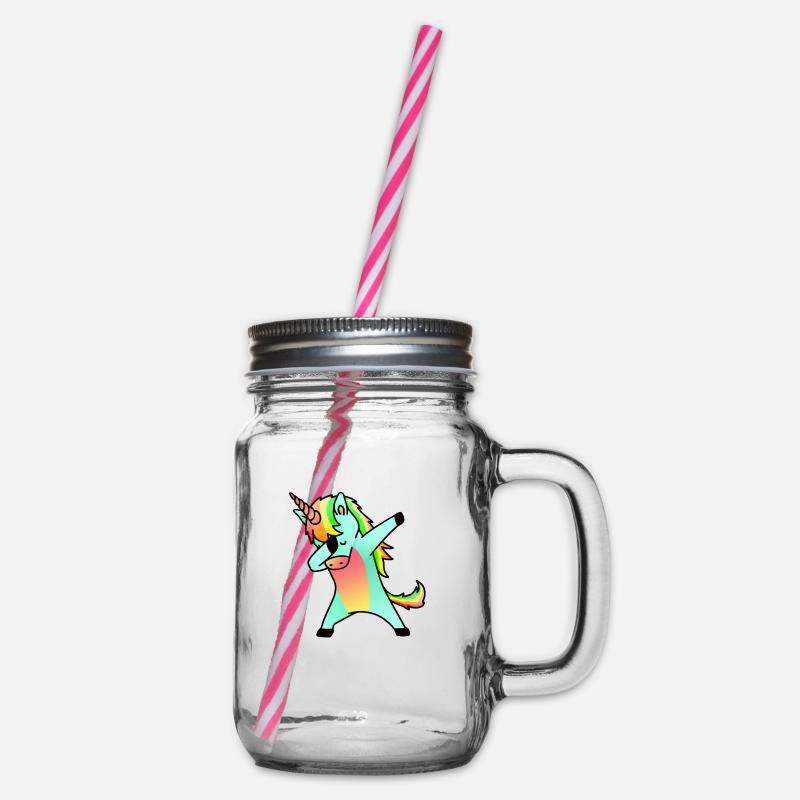licorne cool - Bocal à boisson - transparent