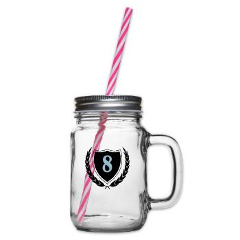 coat of arms 8 - Glass jar with handle and screw cap - clear - Right