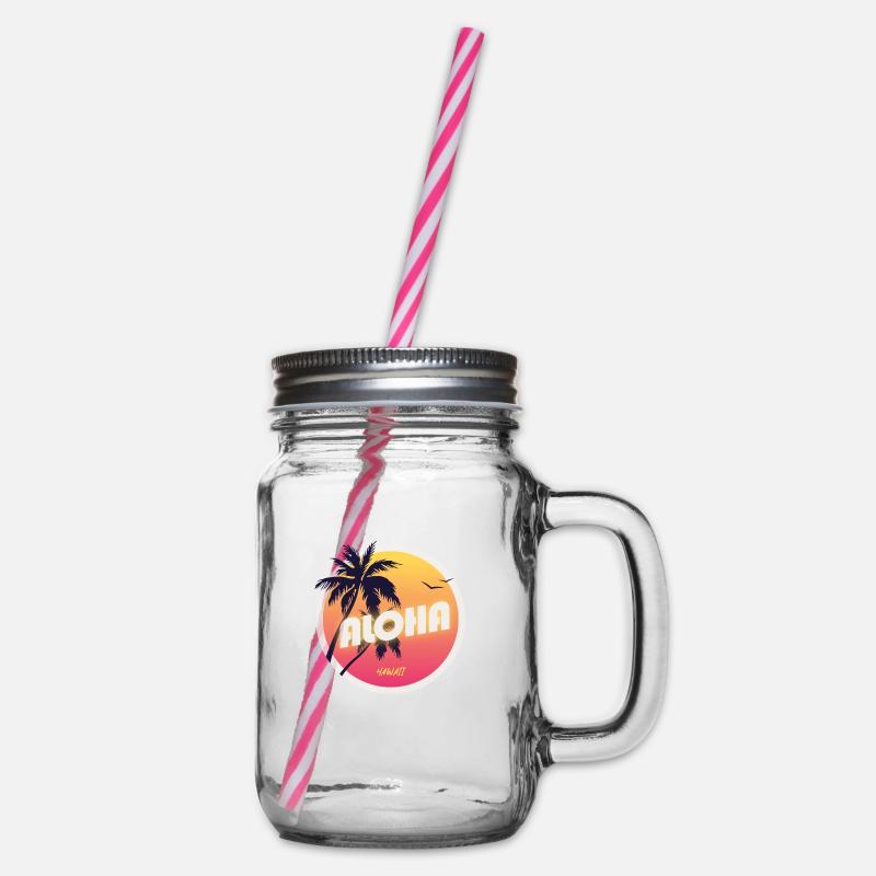 Aloha - Henkelglas mit Schraubdeckel - Klar