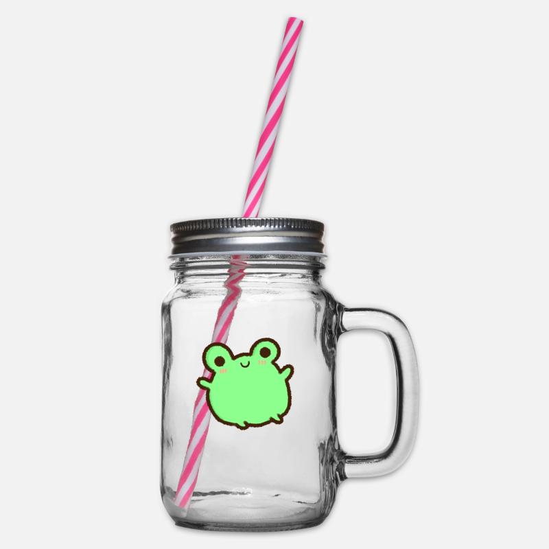 kawaii & joyeuse grenouille verte - Bocal à boisson - transparent