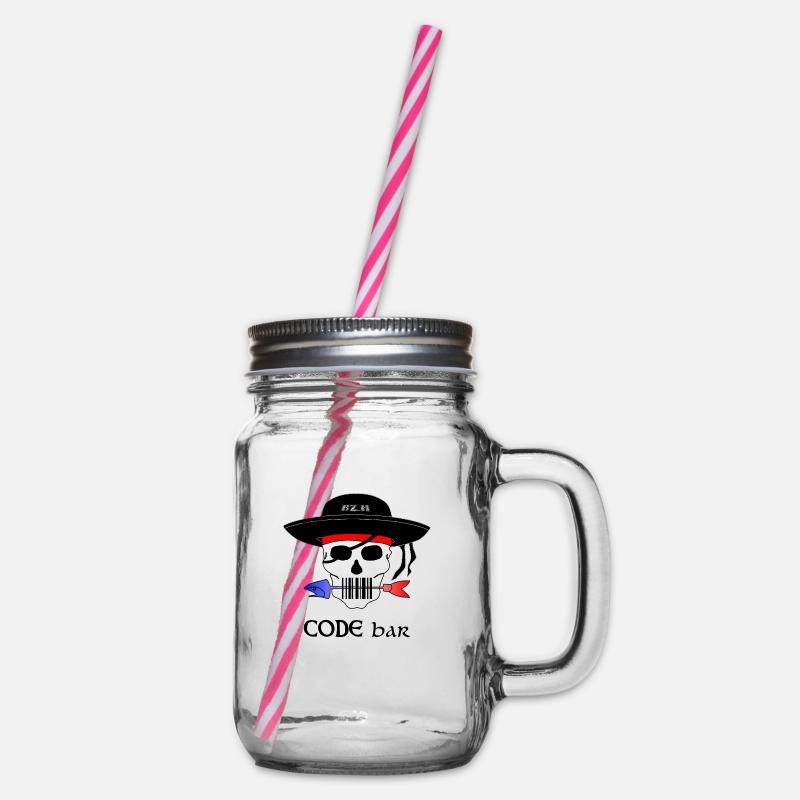 Code Bar couleur - Bocal à boisson - transparent