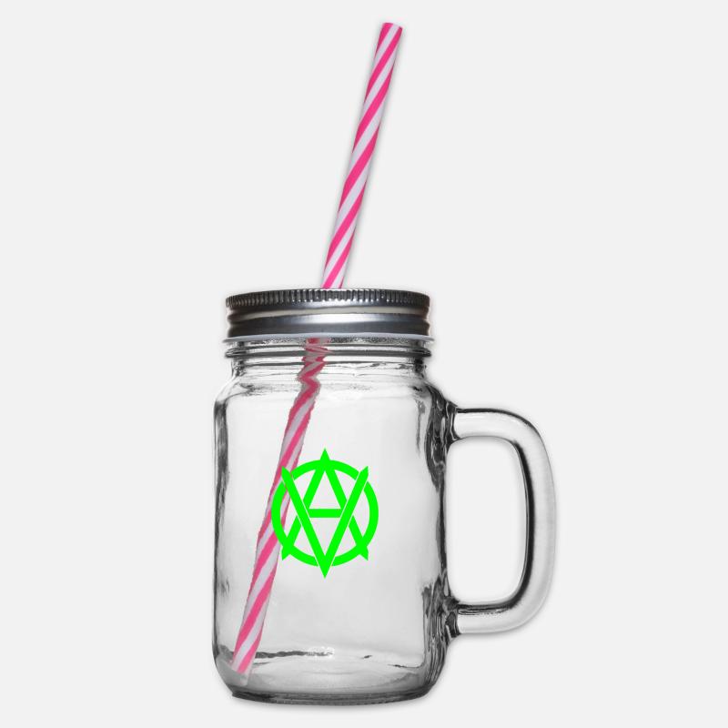 anarchisme végétalien vert - Bocal à boisson - transparent