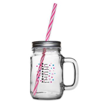 Samantha - Henkelglas mit Schraubdeckel - Klar - Rechts
