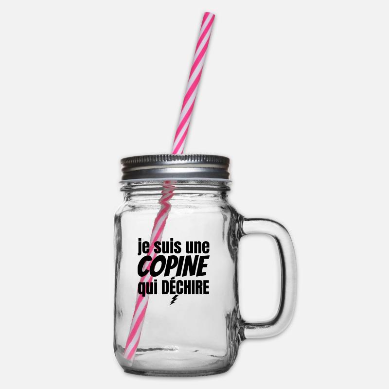 copine qui déchire - Bocal à boisson - transparent