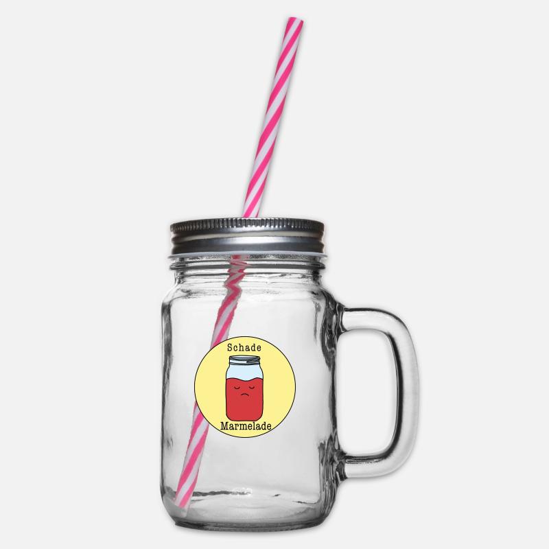 Schade Marmelade - Henkelglas mit Schraubdeckel - Klar