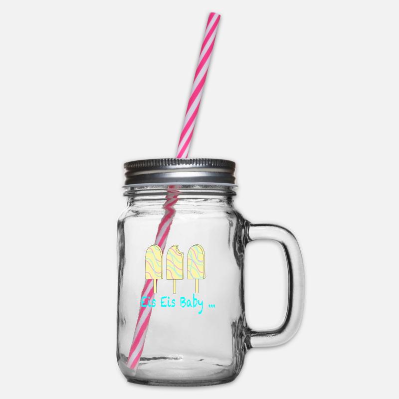 Eis Eis Baby - Henkelglas mit Schraubdeckel - Klar