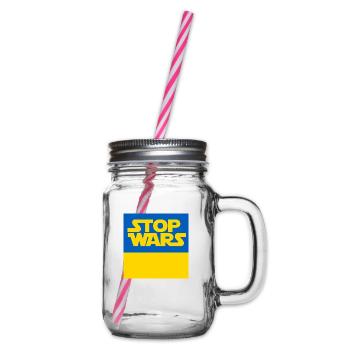 Ukraine - Henkelglas mit Schraubdeckel - Klar - Rechts
