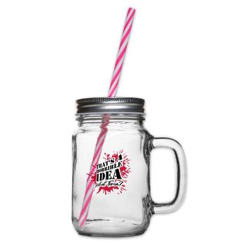 Thats a horrible Idea - Glass jar with handle and screw cap - clear - Right