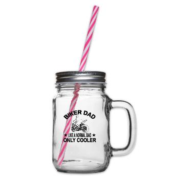 Motorcycle - Glass jar with handle and screw cap - clear - Right