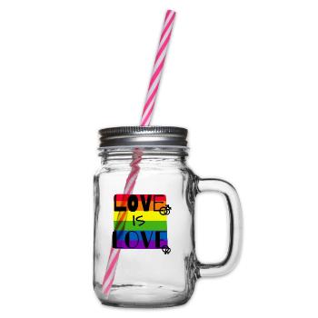 L’amour est amour - Bocal à boisson - transparent - Droite