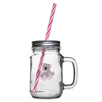 Koala rose - Bocal à boisson - transparent - Droite