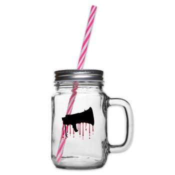Blood Drops Megafon Propaganda Speaker - Glass jar with handle and screw cap - clear - Right