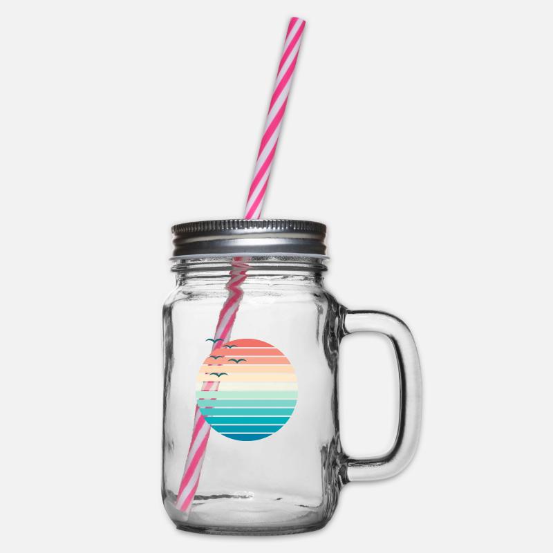 Sunset II - Henkelglas mit Schraubdeckel - Klar
