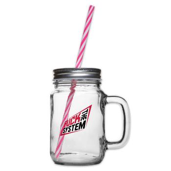 Fuck the system Revolution - Henkelglas mit Schraubdeckel - Klar - Rechts