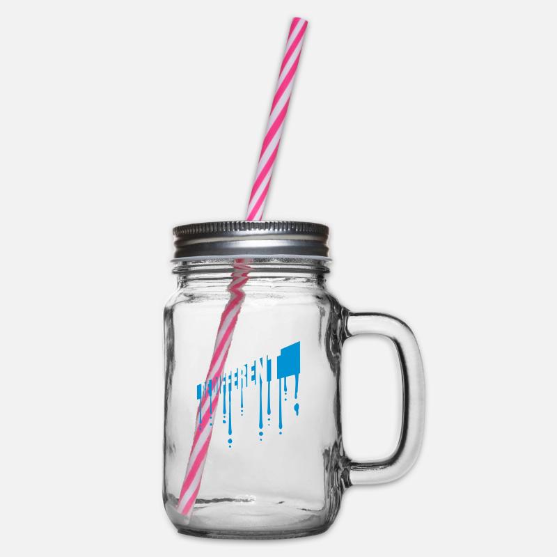 Be different Logo Design - Henkelglas mit Schraubdeckel - Klar