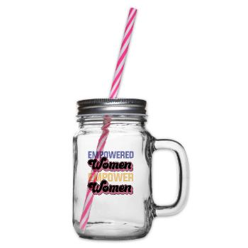 Frauen Gleichberchtigung Design und Feminusmus - Henkelglas mit Schraubdeckel - Klar - Rechts