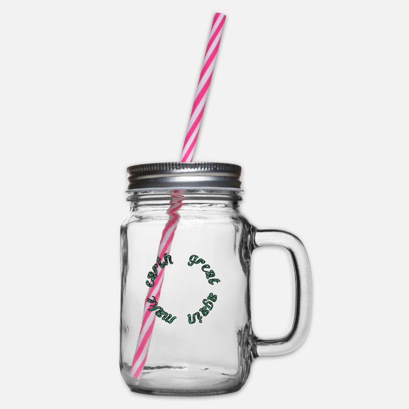 make earth great again/green - Henkelglas mit Schraubdeckel - Klar