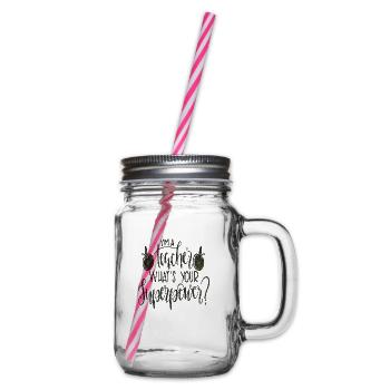 Student 2023 High School Student Teacher School Degree - Glass jar with handle and screw cap - clear - Right