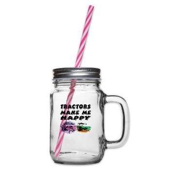 Traktor - Henkelglas mit Schraubdeckel - Klar - Rechts