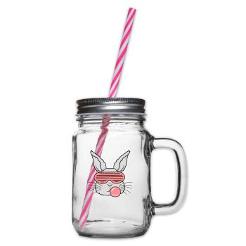 Chewing gum bubble lapin cool - Bocal à boisson - transparent - Droite
