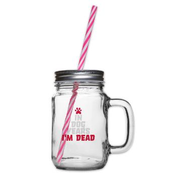 in dog years Dead - Glass jar with handle and screw cap - clear - Right