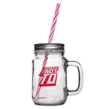 I prefer not to - Glass jar with handle and screw cap - clear - Right