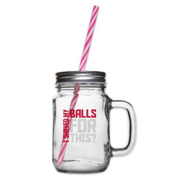 I shaved my balls - Glass jar with handle and screw cap - clear - Right