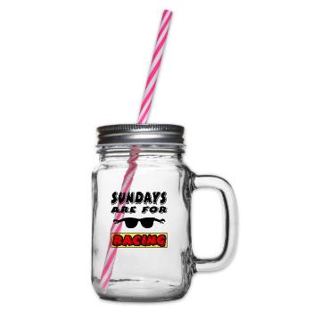 Car - Glass jar with handle and screw cap - clear - Right