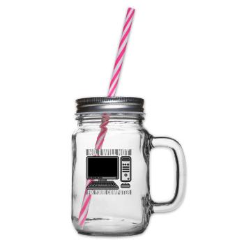 not fix your computer - Glass jar with handle and screw cap - clear - Right