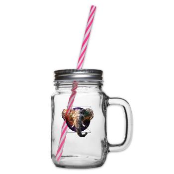 Weltraumelefant - Henkelglas mit Schraubdeckel - Klar - Rechts