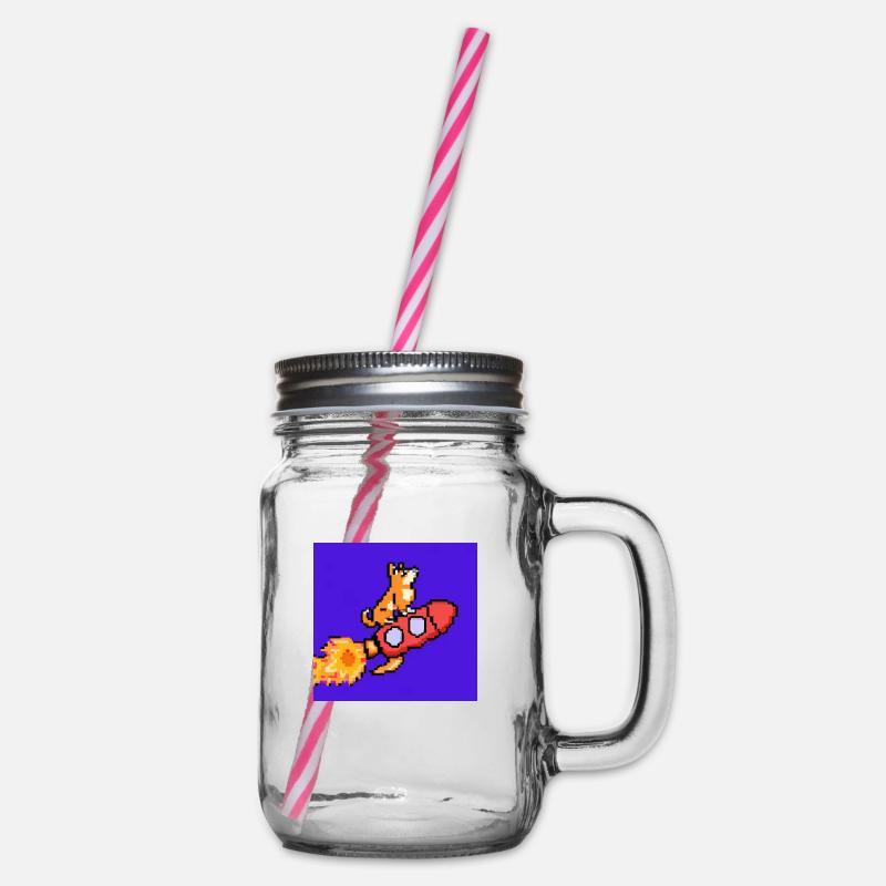 Pixel Dog su Rocket Pixel Art - Boccale con coperchio avvitabile - trasparente