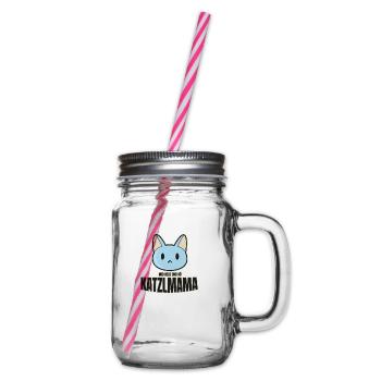 Katzenmama mit Herz und Seele - Henkelglas mit Schraubdeckel - Klar - Rechts