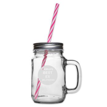 World's Best Ex Girlfriend - Glass jar with handle and screw cap - clear - Right