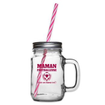 Maman footballeuse humour football cadeau foot - Bocal à boisson - transparent - Droite
