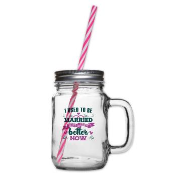 Women Divorce - Glass jar with handle and screw cap - clear - Right